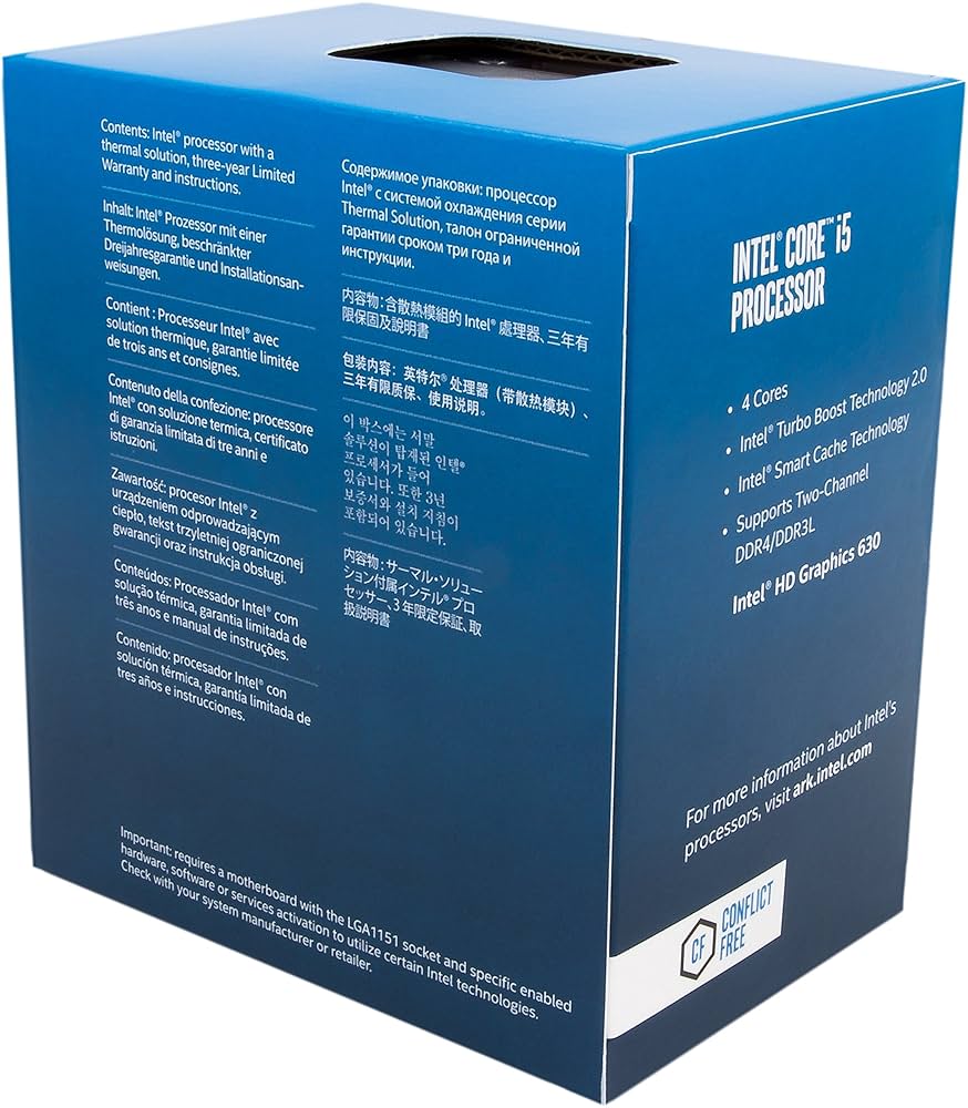 CPU-i5-8500/2枚 Amazon.com: Intel BX80677I57600 7th Gen Core Desktop